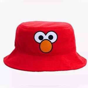 Sesame Street  Terry Cloth Bucket Hat Elmo Face